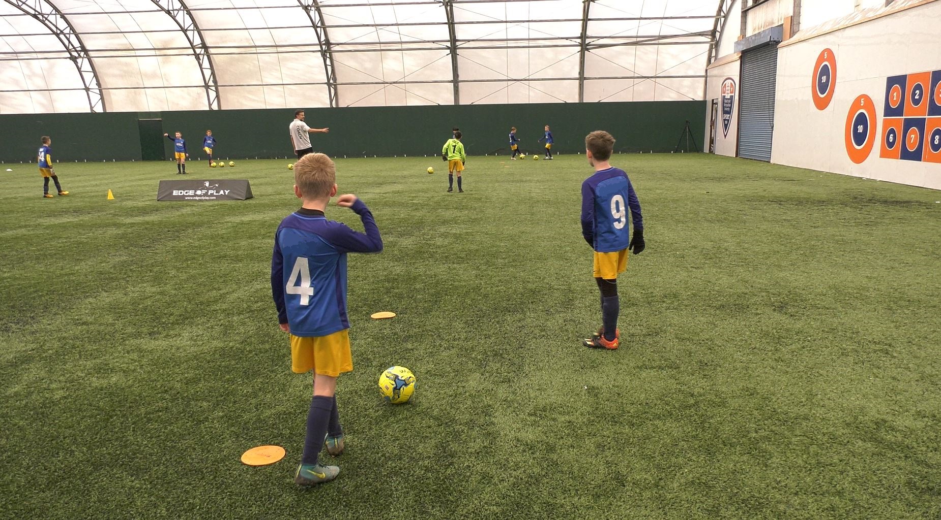 Edge of Play Shooting Keeping the ball down. Two sided goal (unopposed)